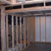 Framing for the living room in home on Bradley Boulevard in Bethesda, MD.